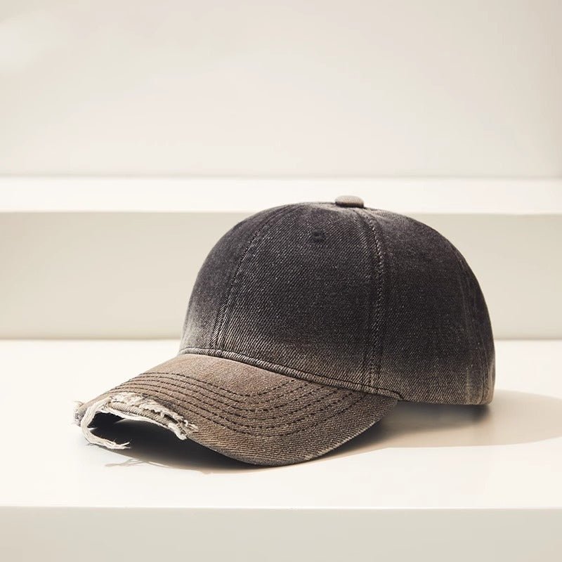Distressed Gradient Denim Casual All-match Ripped Baseball Cap | Luxury Home Accessories | Heulog Glow