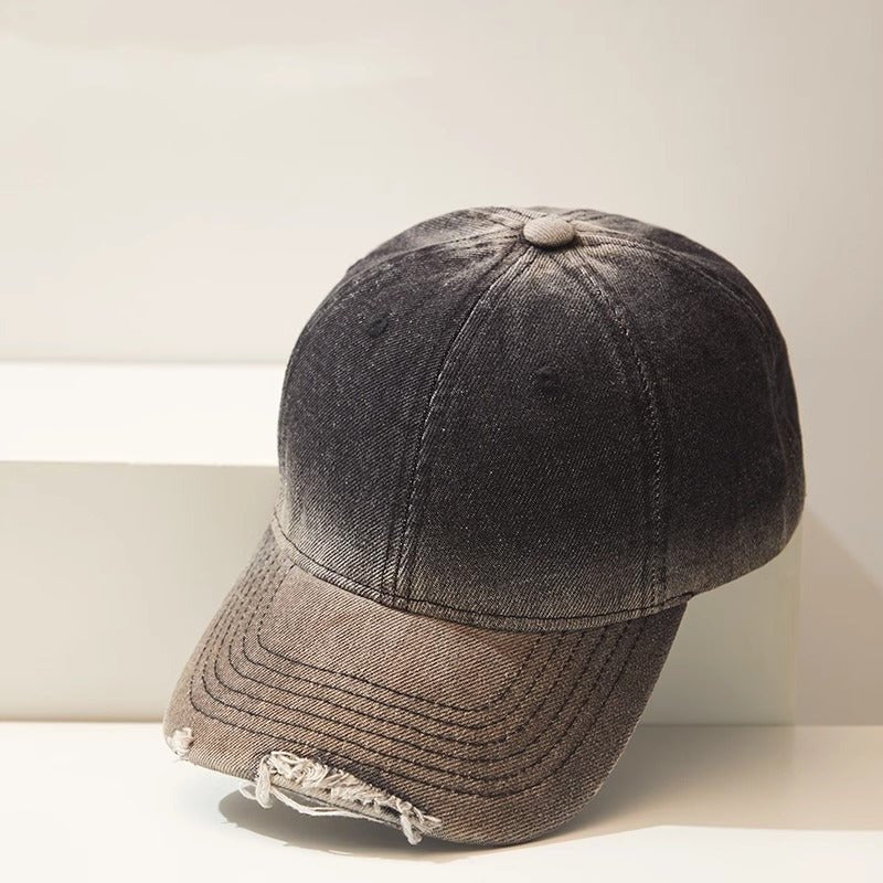 Distressed Gradient Denim Casual All-match Ripped Baseball Cap | Luxury Home Accessories | Heulog Glow