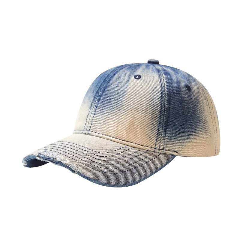 Distressed Gradient Denim Casual All-match Ripped Baseball Cap | Luxury Home Accessories | Heulog Glow