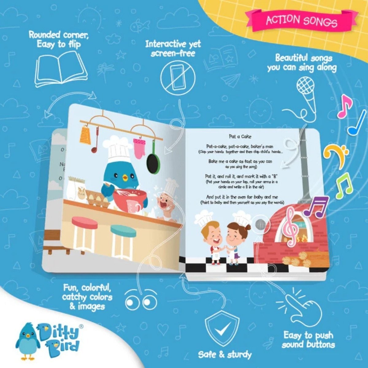 Ditty Bird Action Songs Book | Luxury Home Accessories | Heulog Glow
