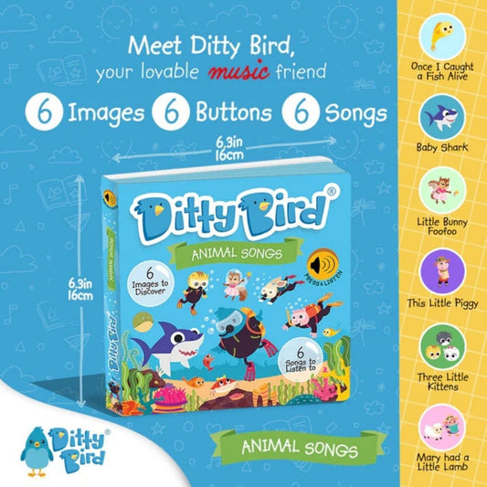Ditty Bird Animal Songs Book | Luxury Home Accessories | Heulog Glow