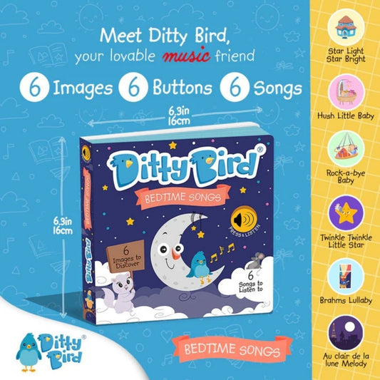 Ditty Bird Bedtime Songs Book | Luxury Home Accessories | Heulog Glow