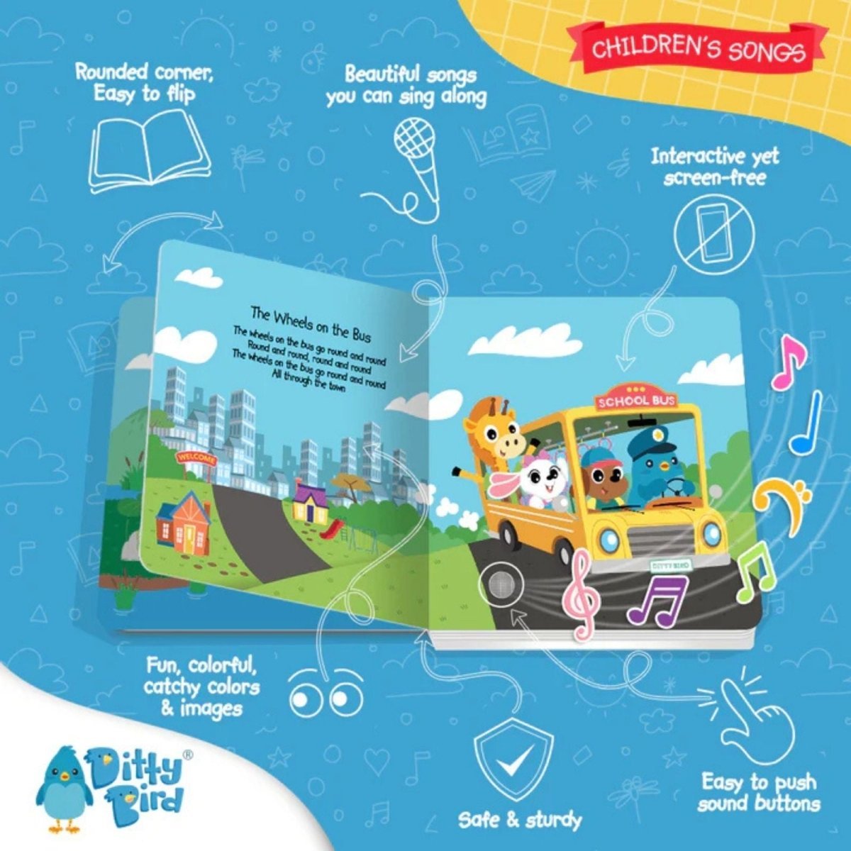 Ditty Bird Children's Songs Book | Luxury Home Accessories | Heulog Glow