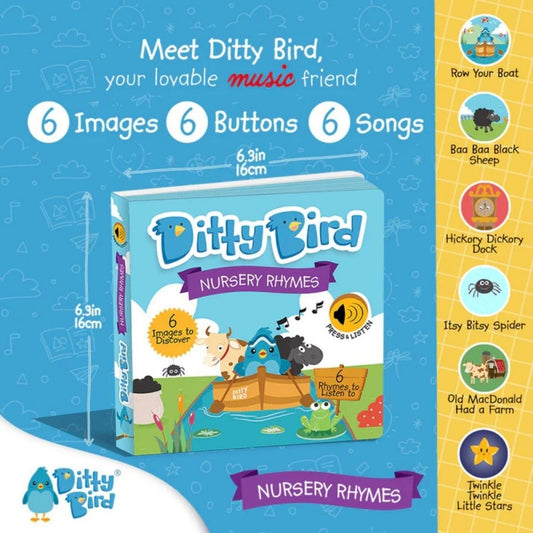 Ditty Bird Nursery Rhymes Book | Luxury Home Accessories | Heulog Glow