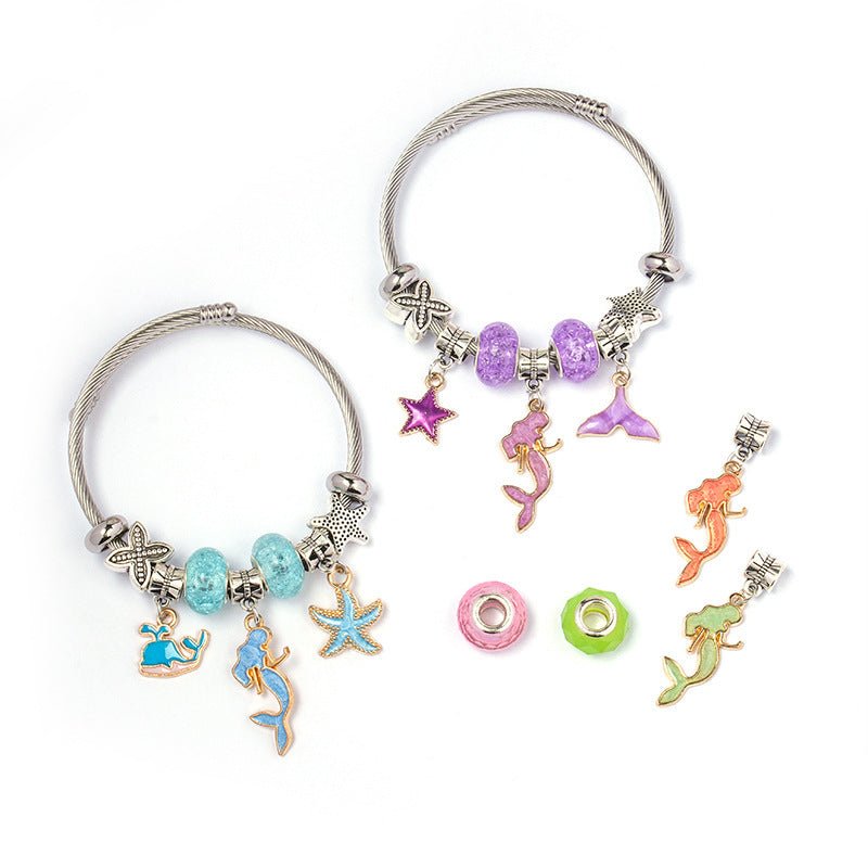 DIY Open-End Adjustable Blue Ocean Series Mermaid Pendant Bracelet Multi-Color Beaded Bracelet Factory Wholesale | Luxury Home Accessories | Heulog Glow