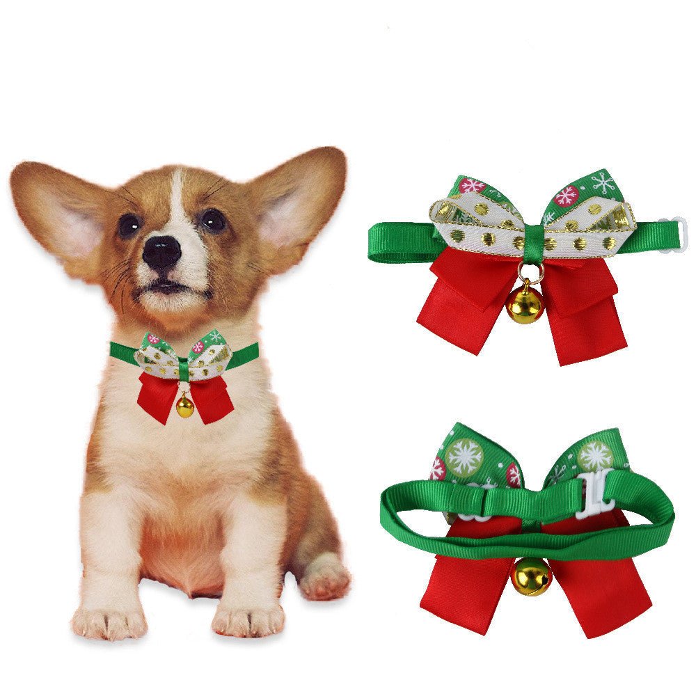 Dog Bell Christmas Collar Dress Up Bow | Luxury Home Accessories | Heulog Glow