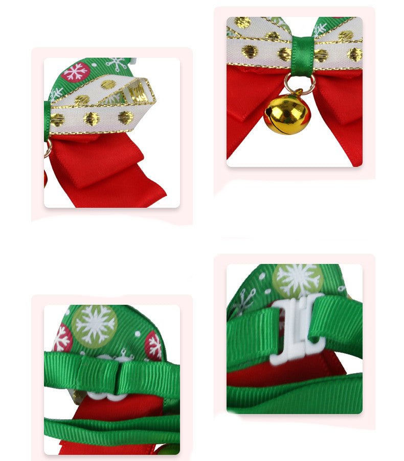 Dog Bell Christmas Collar Dress Up Bow | Luxury Home Accessories | Heulog Glow