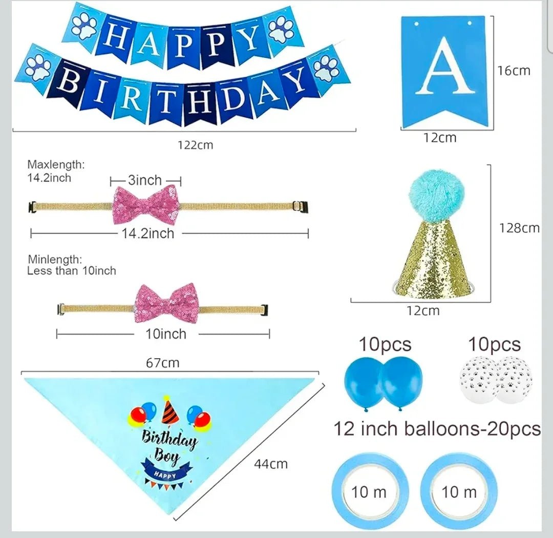 Dog Birthday Party Supplies - Boy/Girl | Luxury Home Accessories | Heulog Glow