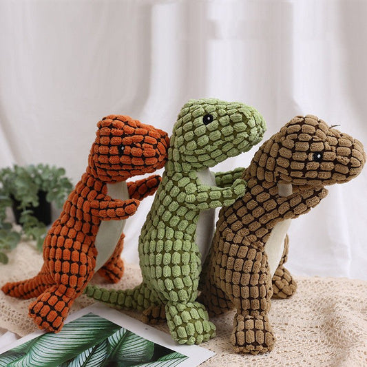 Dog Bite Resistant Plush Sounding Toy Dinosaur | Luxury Home Accessories | Heulog Glow