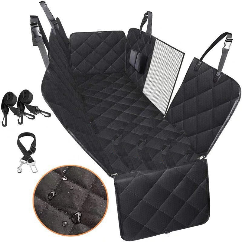 Dog Car Seat Cover View Mesh Pet Carrier Hammock Safety Protector Car Rear Back Seat Mat With Zipper And Pocket For Travel | Luxury Home Accessories | Heulog Glow