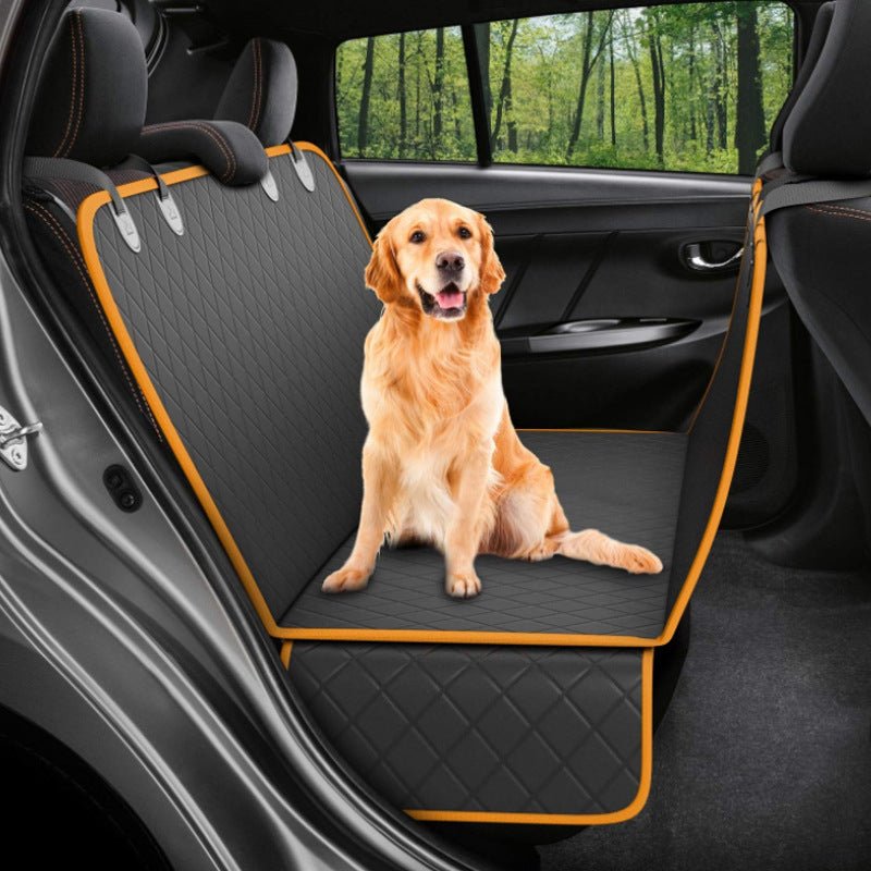 Dog Car Seat Cover View Mesh Pet Carrier Hammock Safety Protector Car Rear Back Seat Mat With Zipper And Pocket For Travel | Luxury Home Accessories | Heulog Glow