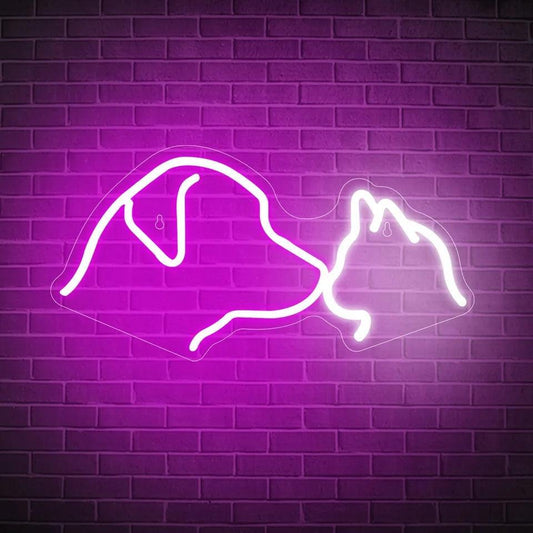 Dog & Cat LED Neon Strip Wall Light | Luxury Home Accessories | Heulog Glow