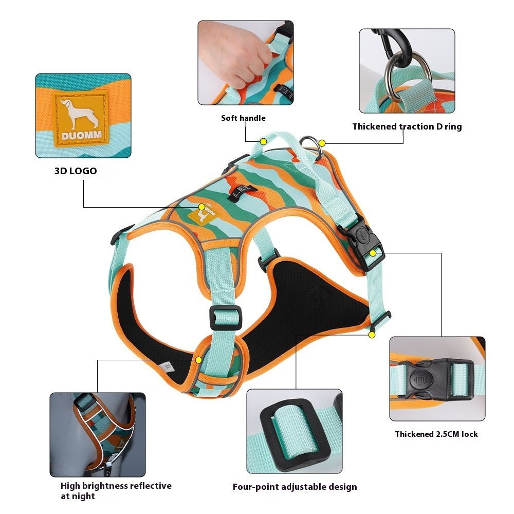 Dog Chest And Back Reflective Commuter Hand Holding Rope | Luxury Home Accessories | Heulog Glow