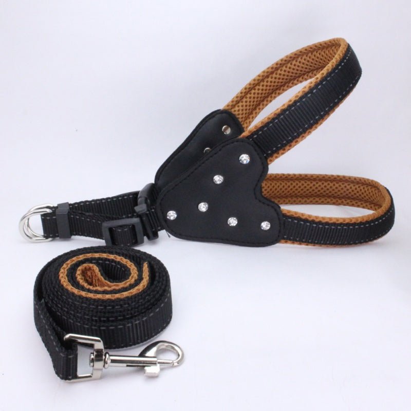 Dog chest back triangle chest strap | Luxury Home Accessories | Heulog Glow