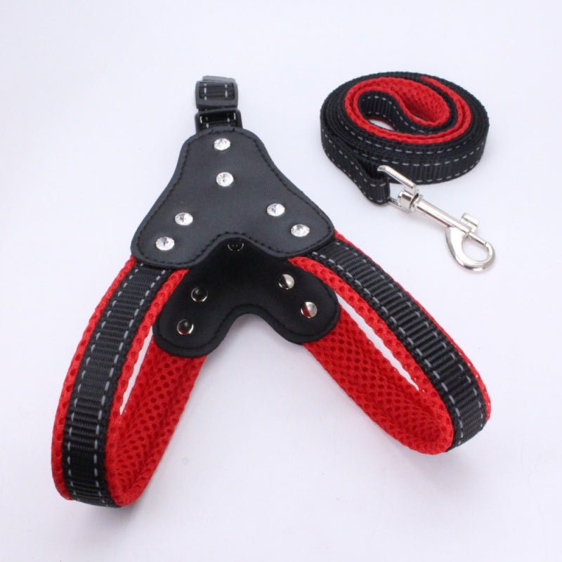 Dog chest back triangle chest strap | Luxury Home Accessories | Heulog Glow