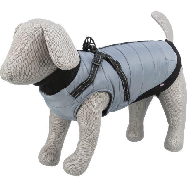 Dog Coat with harness - Pontis Grey | Luxury Home Accessories | Heulog Glow