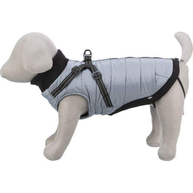 Dog Coat with harness - Pontis Grey | Luxury Home Accessories | Heulog Glow