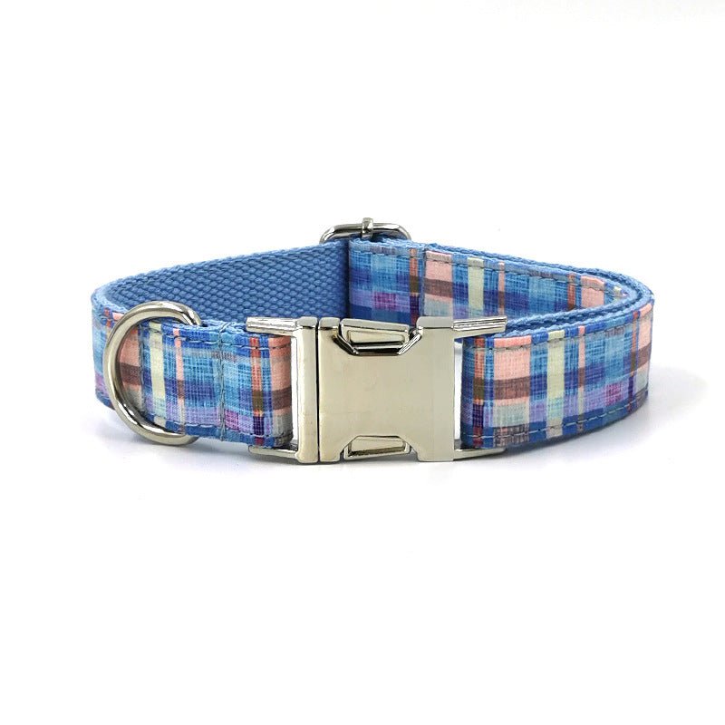 Dog Collar Pet Bow Double-layer Strong Dog Bow Cross-border Hot Product Plaid Dog Collar Print | Luxury Home Accessories | Heulog Glow