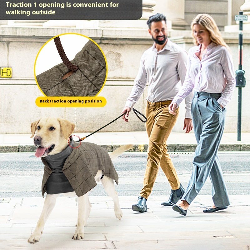 Dog Cotton Clothing British Style Dog Suit Vest Cold-proof Warm Dog Clothes Dog Cloak | Luxury Home Accessories | Heulog Glow