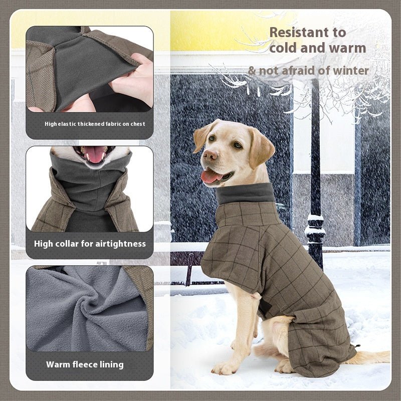 Dog Cotton Clothing British Style Dog Suit Vest Cold-proof Warm Dog Clothes Dog Cloak | Luxury Home Accessories | Heulog Glow