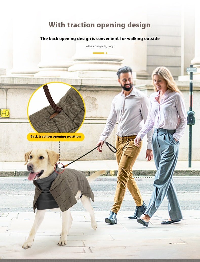 Dog Cotton Clothing British Style Dog Suit Vest Cold-proof Warm Dog Clothes Dog Cloak | Luxury Home Accessories | Heulog Glow