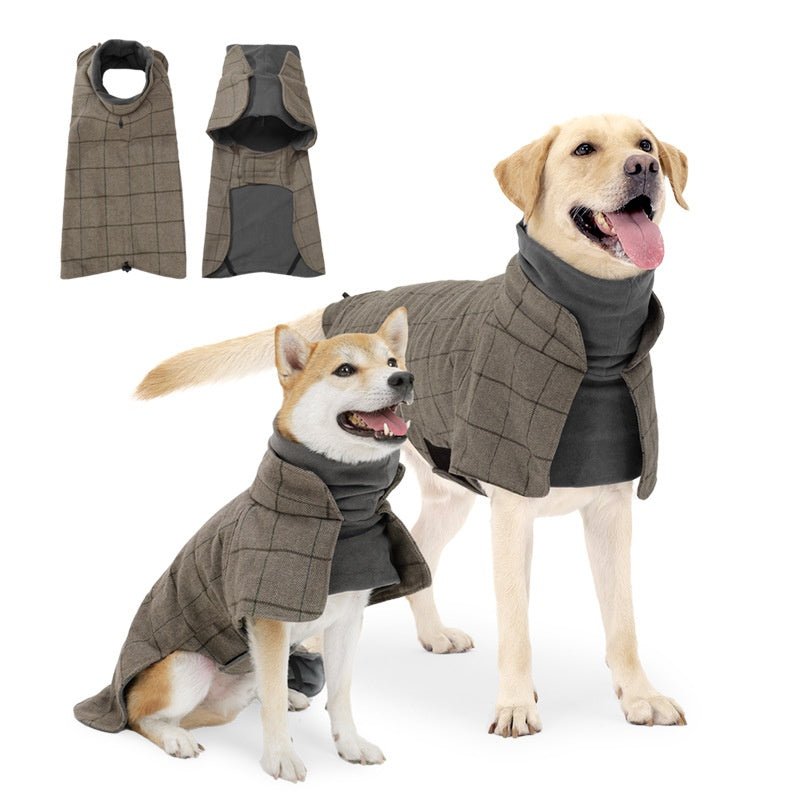 Dog Cotton Clothing British Style Dog Suit Vest Cold-proof Warm Dog Clothes Dog Cloak | Luxury Home Accessories | Heulog Glow