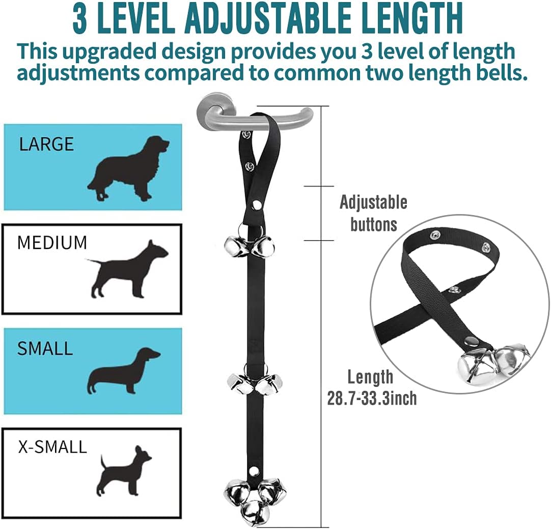 Dog Doorbell Premium Training Potty Premium Dog Bell Adjustable Doorbell Dog Bell Potty For Easy Training Of Your Puppy 7 Extra Large Louder 1.4 Doorbells | Luxury Home Accessories | Heulog Glow