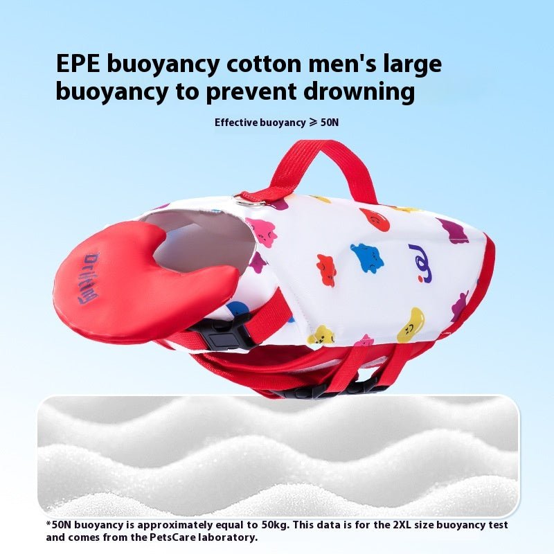 Dog For Swimming Only Cartoon Full Printed Cute Small Animal Traction Pet Life Vest | Luxury Home Accessories | Heulog Glow