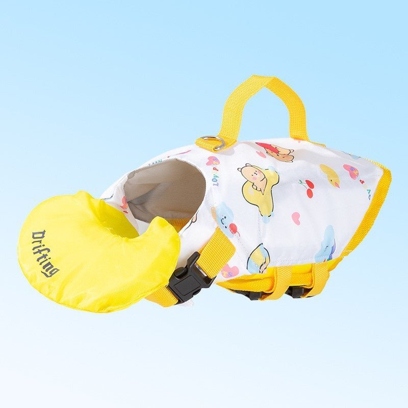 Dog For Swimming Only Cartoon Full Printed Cute Small Animal Traction Pet Life Vest | Luxury Home Accessories | Heulog Glow