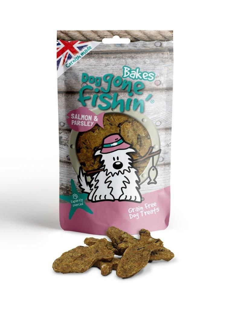 Dog Gone Fishin' Salmon And Parsley Bakes 75g | Luxury Home Accessories | Heulog Glow
