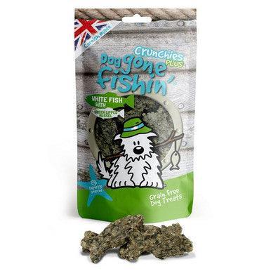Dog Gone Fishin White fish Green Lipped Mussel Crunchies | Luxury Home Accessories | Heulog Glow