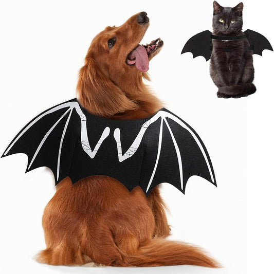 Dog Halloween Costumes Dog Bat Costume Cool Luminous Skeleton Bone Bat Wings Pets Cosplay Costumes Dress Up Apparel For Small Medium Large Cats And Dogs | Luxury Home Accessories | Heulog Glow