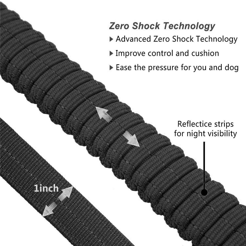Dog Leash, Dog Leash For Large Dogs, Multifunctional Dog Leashes For Medium Dogs, Adjustable Dog Leash With Car Seatbelt, 4-6 FT Strong Bungee Dog Leash | Luxury Home Accessories | Heulog Glow