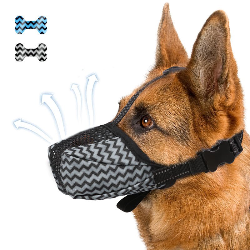 Dog Muzzle Air Mesh Breathable Muzzle For Medium Large Sized Dogs To Anti Prevent Biting Barking Chewing Soft Basket Muzzle For German Shepherd Dog With Reflective Adjustable Strap | Luxury Home Accessories | Heulog Glow