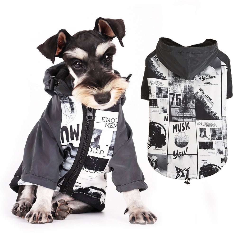 Dog Poker Jacket Reflective Raincoat Pet Cotton | Luxury Home Accessories | Heulog Glow