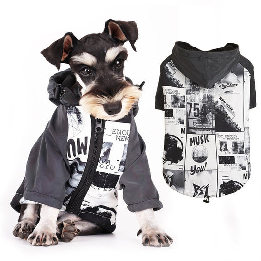 Dog Poker Jacket Reflective Raincoat Pet Cotton | Luxury Home Accessories | Heulog Glow