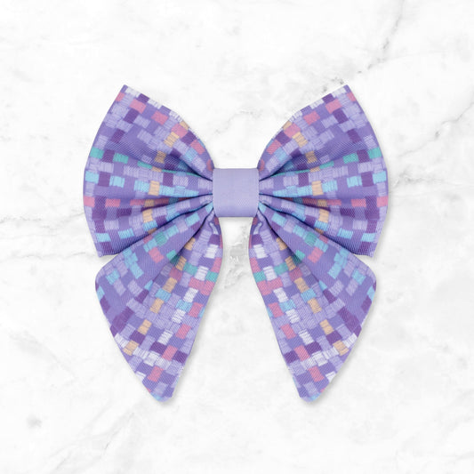 Dog Sailor Bow: Belgravia Sugarplum | Luxury Home Accessories | Heulog Glow