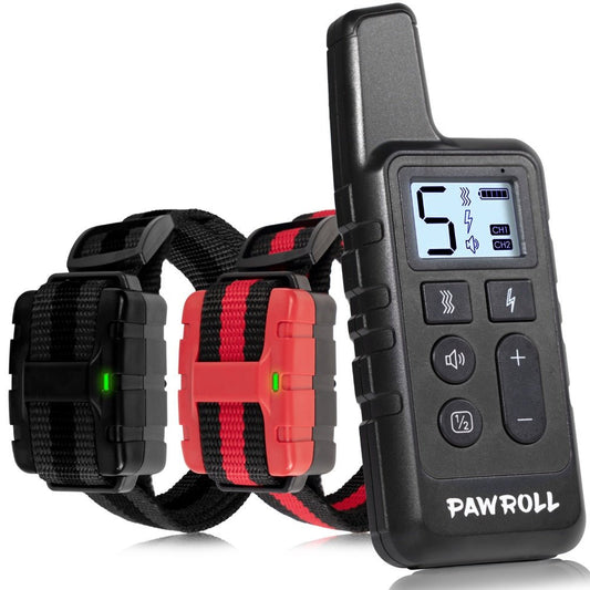 Dog Training Collar For 2 Dogs Black And Red | Luxury Home Accessories | Heulog Glow