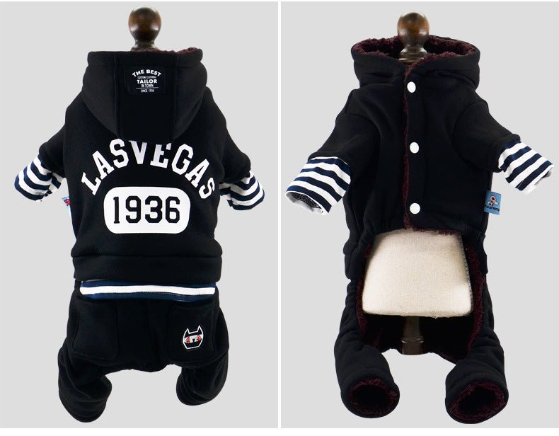 Dog Winter Thick Striped Fake Two-piece Suit | Luxury Home Accessories | Heulog Glow