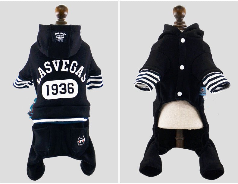 Dog Winter Thick Striped Fake Two-piece Suit | Luxury Home Accessories | Heulog Glow