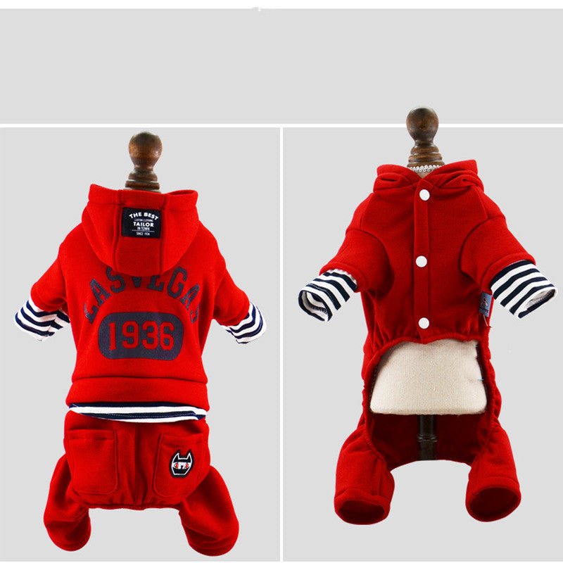Dog Winter Thick Striped Fake Two-piece Suit | Luxury Home Accessories | Heulog Glow