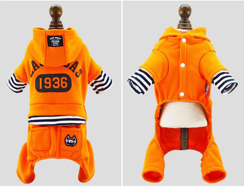 Dog Winter Thick Striped Fake Two-piece Suit | Luxury Home Accessories | Heulog Glow