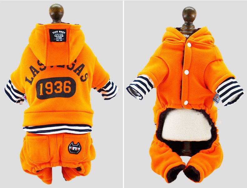 Dog Winter Thick Striped Fake Two-piece Suit | Luxury Home Accessories | Heulog Glow
