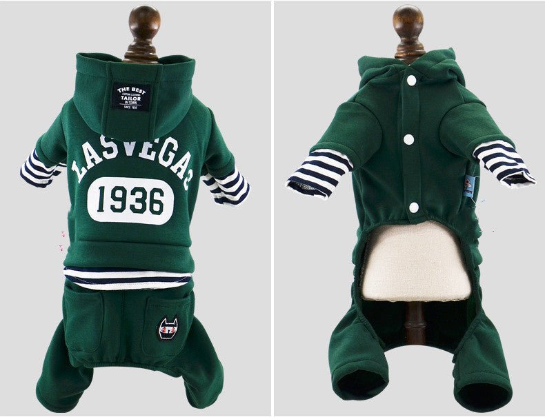Dog Winter Thick Striped Fake Two-piece Suit | Luxury Home Accessories | Heulog Glow