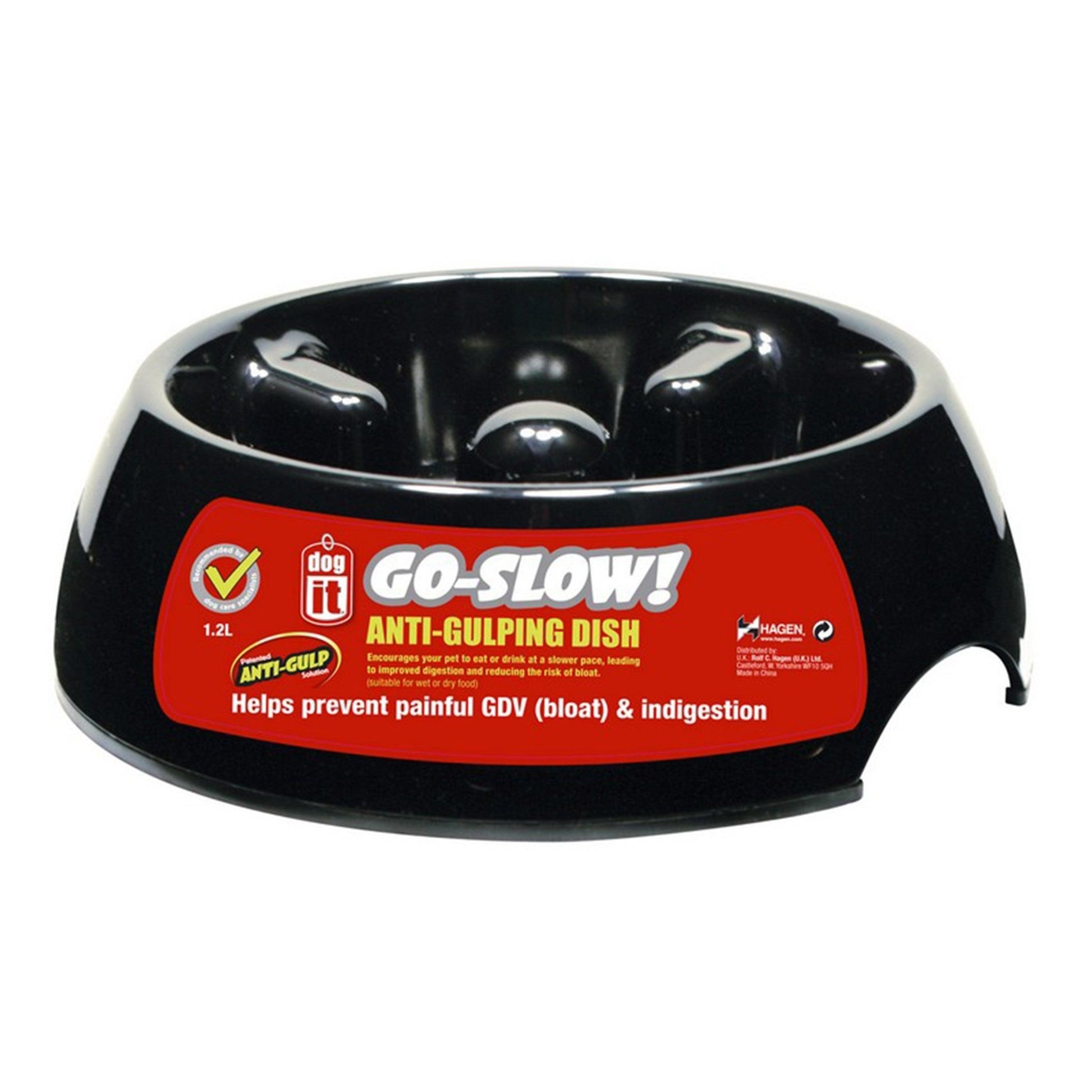 Dogit Anti Gulping Bowl Black | Luxury Home Accessories | Heulog Glow