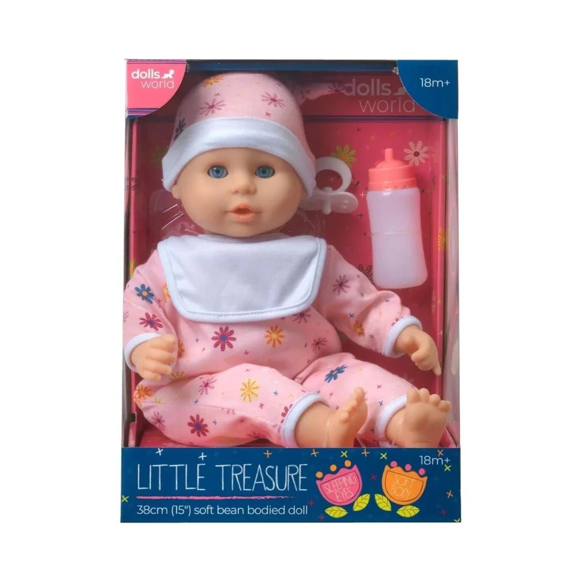 Dolls World Little Treasure White Baby Girl 38cm | Luxury Home Accessories | Heulog Glow