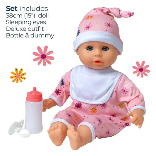 Dolls World Little Treasure White Baby Girl 38cm | Luxury Home Accessories | Heulog Glow