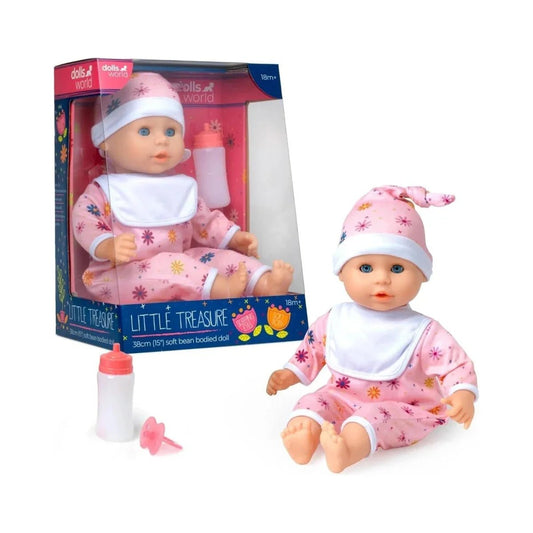 Dolls World Little Treasure White Baby Girl 38cm | Luxury Home Accessories | Heulog Glow
