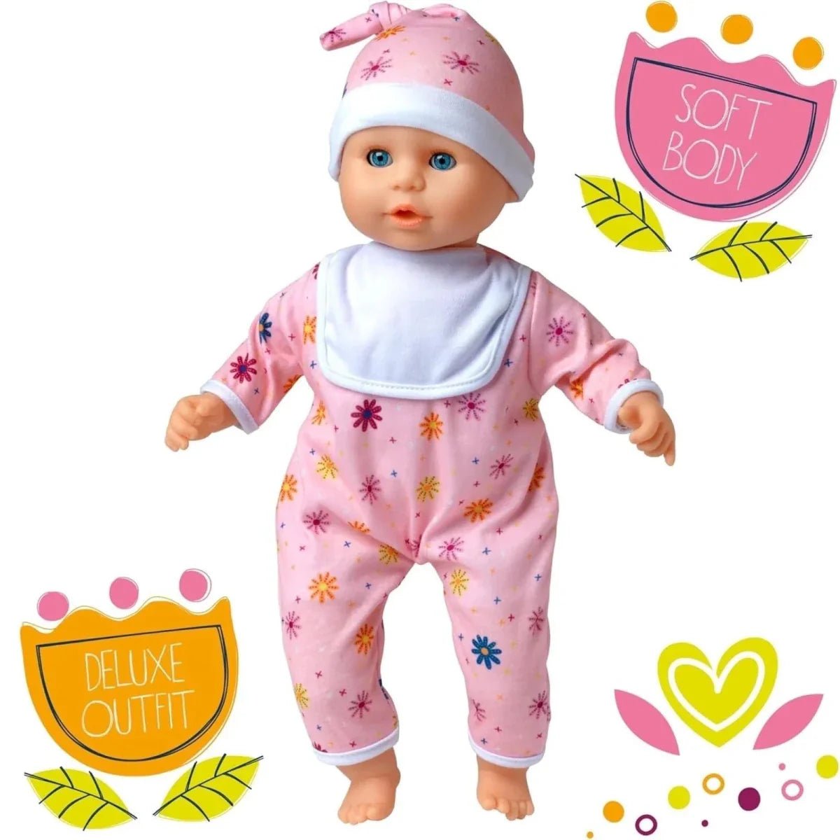 Dolls World Little Treasure White Baby Girl 38cm | Luxury Home Accessories | Heulog Glow