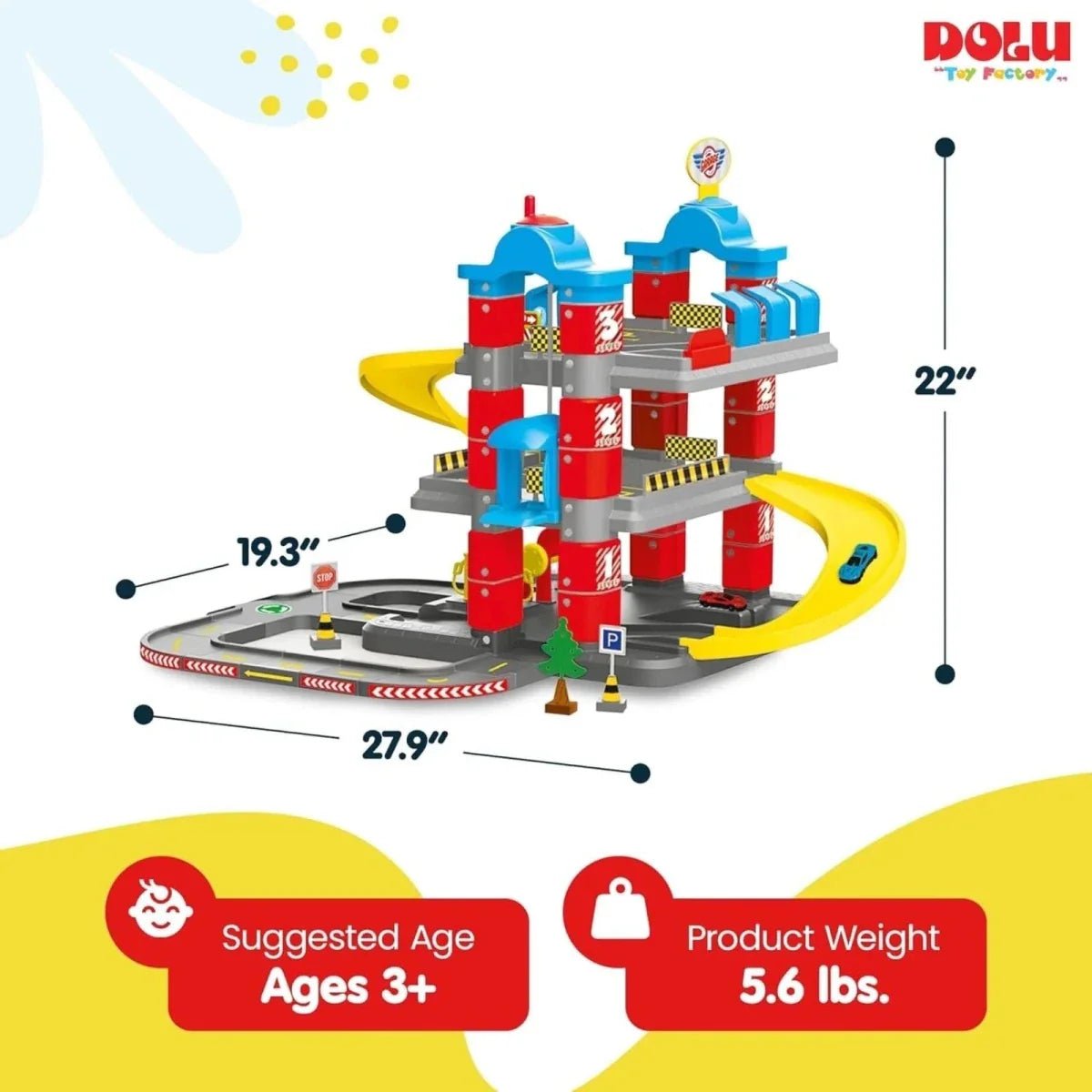 Dolu 3 Level Garage with Lift Playset | Luxury Home Accessories | Heulog Glow